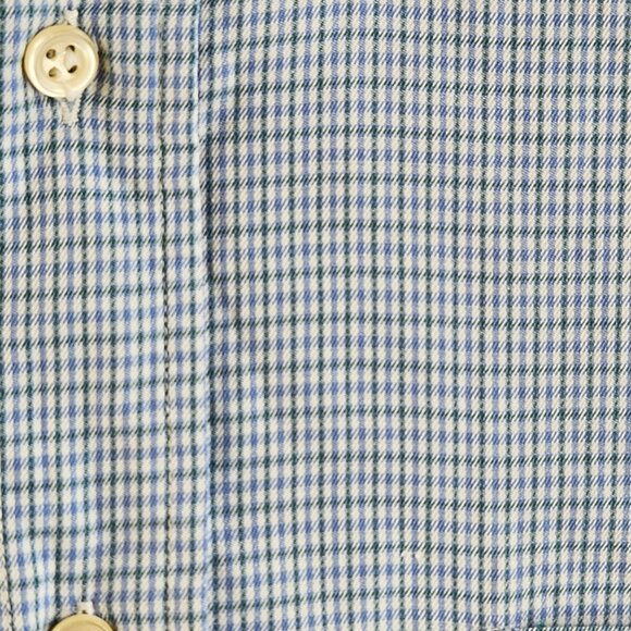 Arthur & Fox Size 42 Blue Green Check Long Sleeve Button Up Shirt Made In France - Picture 7 of 16